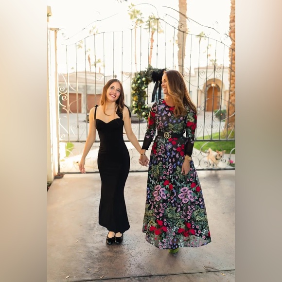 Dress the population AVA gown embroidered dress M - Picture 4 of 14